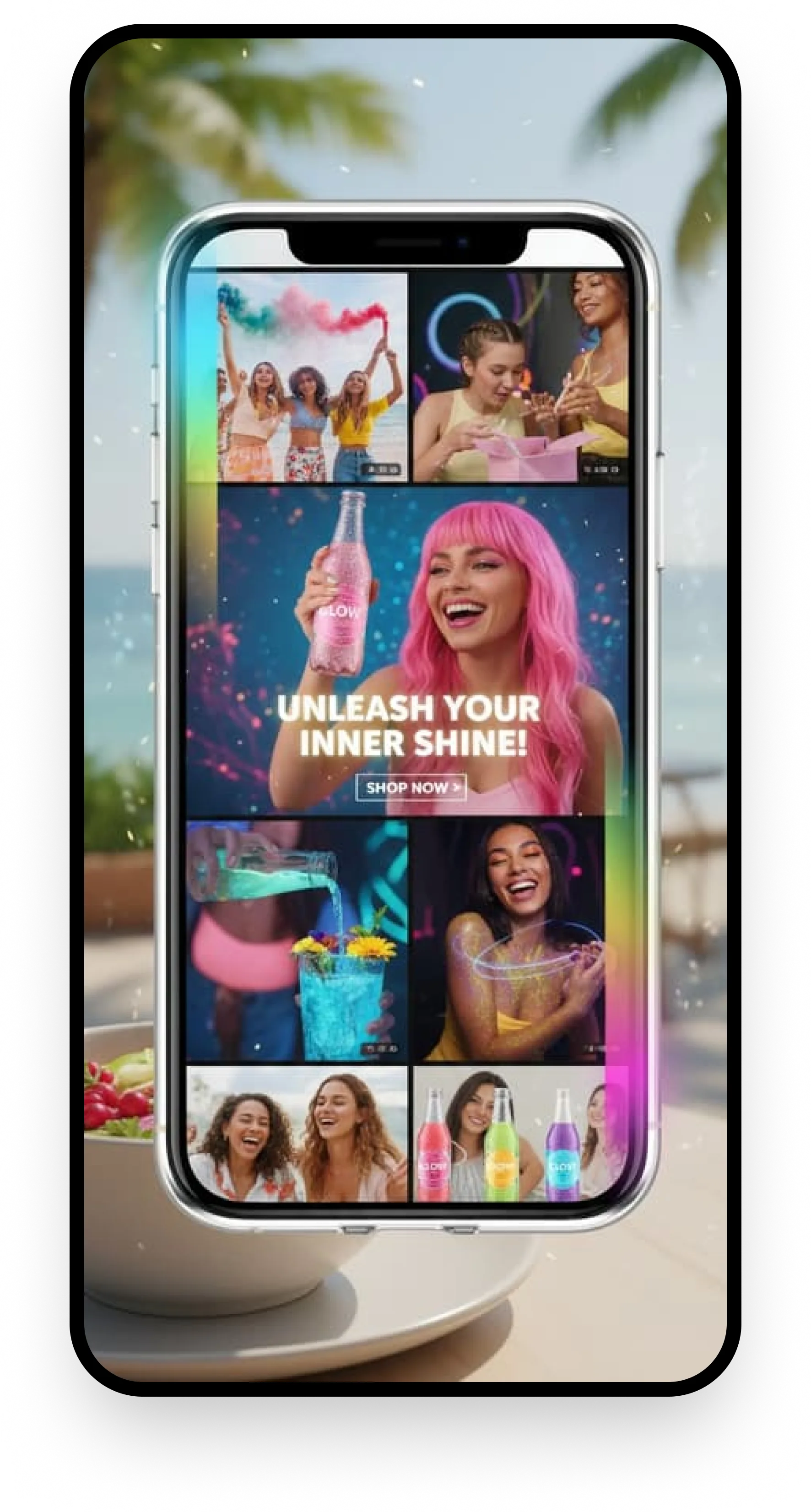 Social media content showcase